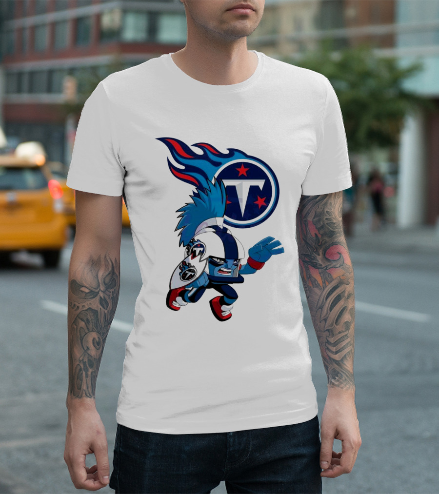 Tennessee Titans Rush Zone NFL Cartoon Character 2025 T-Shirt