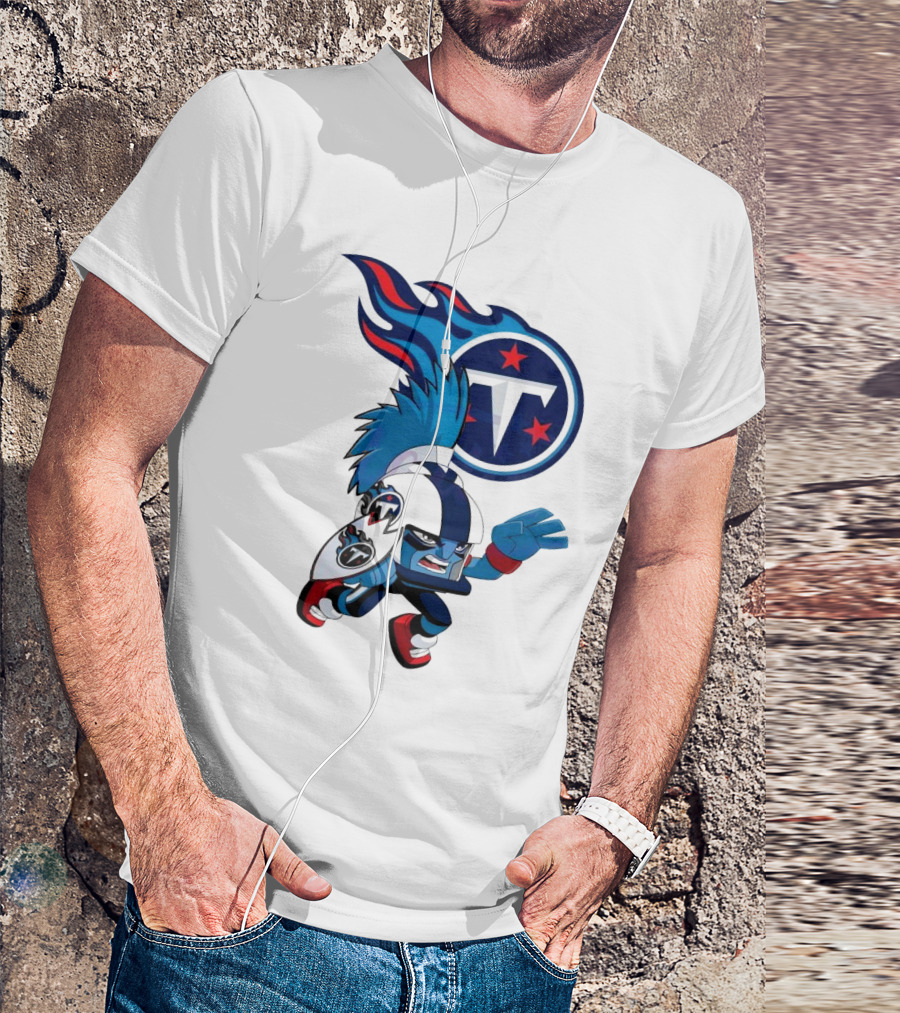 Tennessee Titans Rush Zone NFL Cartoon Character 2025 T-Shirt