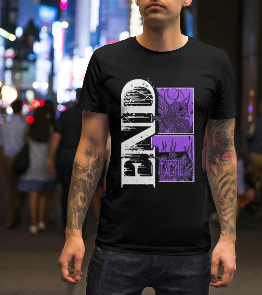 END Closed Casket Activities Victim Devil Flames T-Shirt