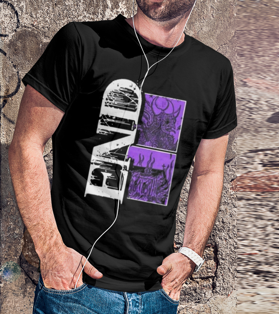 END Closed Casket Activities Victim Devil Flames T-Shirt