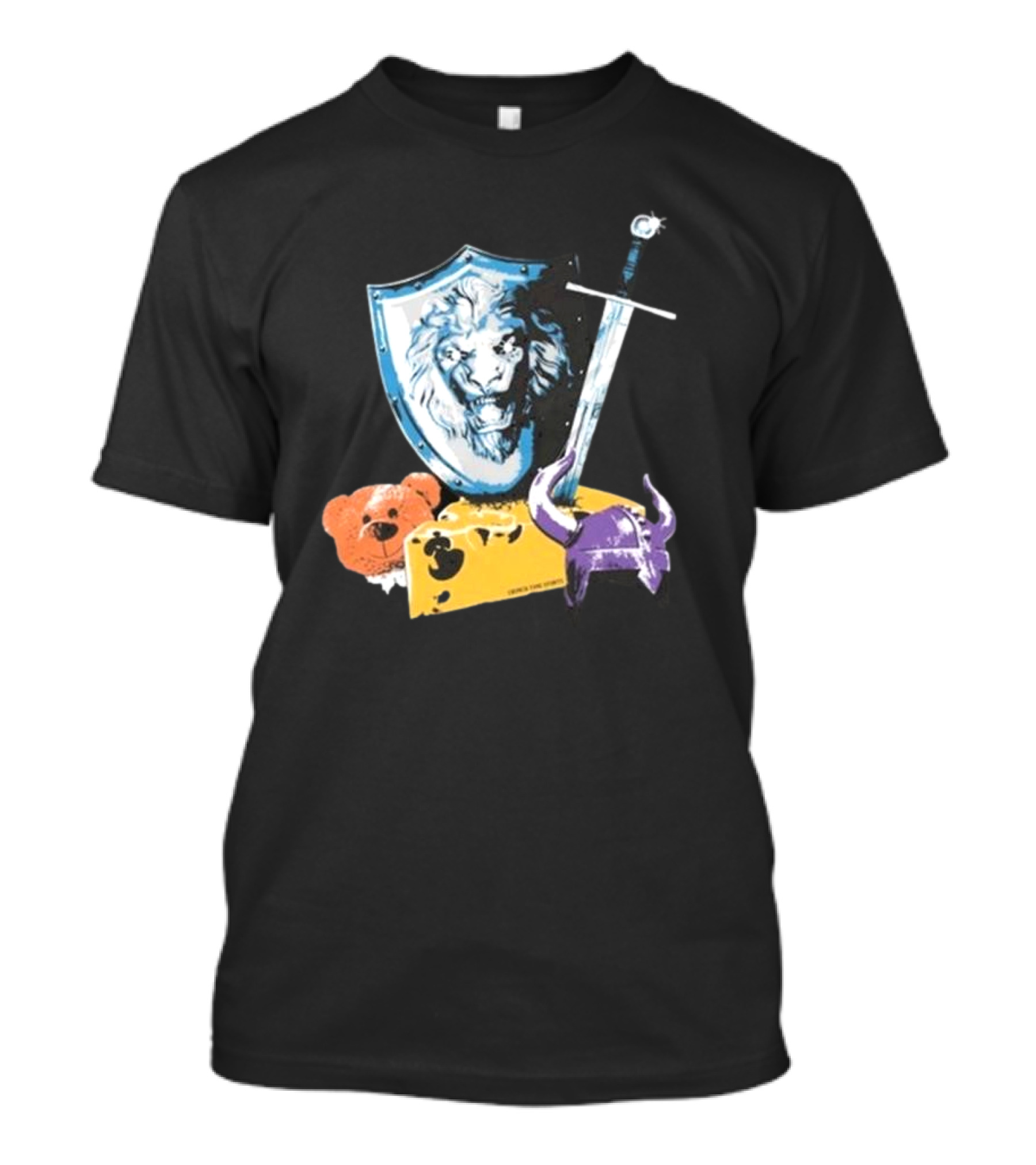Detroit Lions NFC North 2024 Shield Sword Bear Cheese Viking T-Shirt