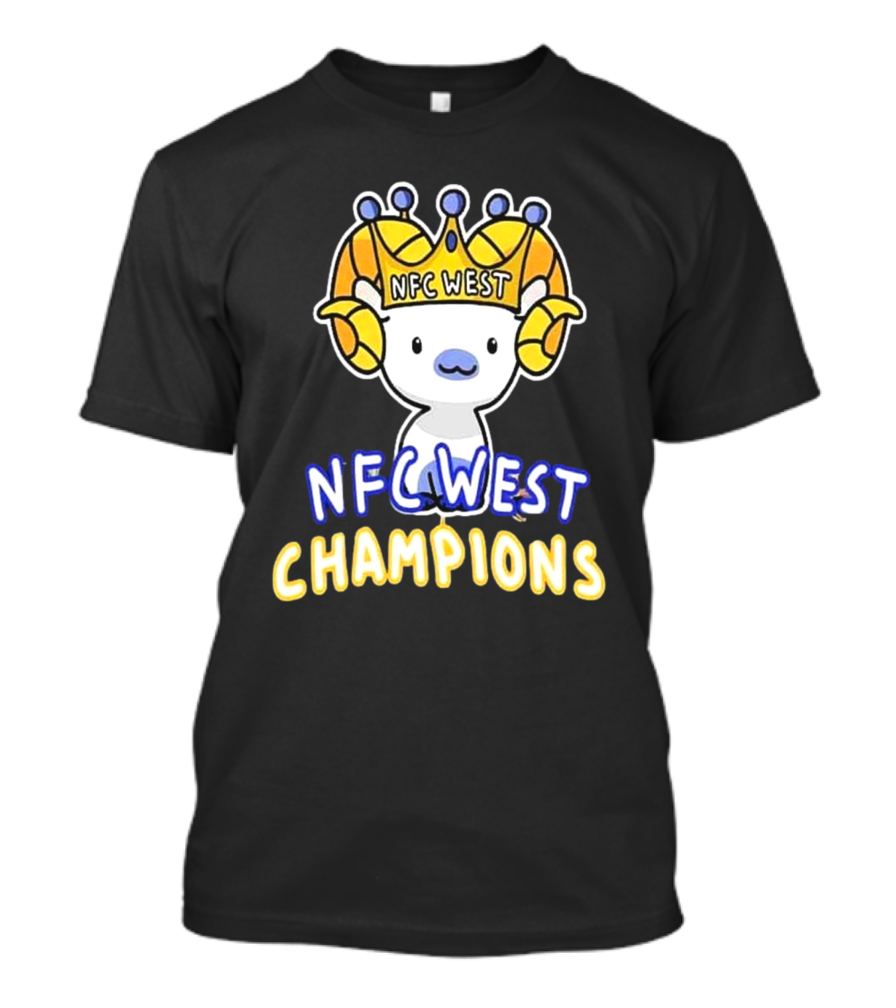Los Angeles Rams NFC West Champions 2024-2025 NFL Playoffs Merch By CornDoggyLoL T-Shirt
