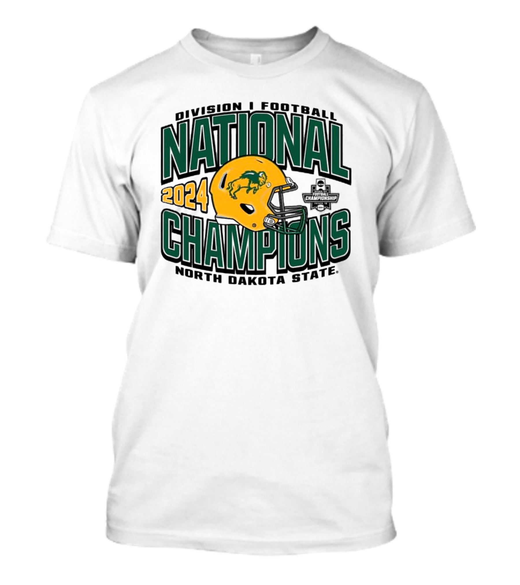 Division I Football National Champions 2024 North Dakota State Bison Helmet T-Shirt