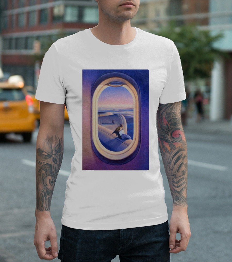Shang Chengxiang Last Kiss Airplane Window View T-Shirt