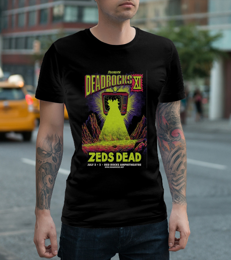 Zeds Dead DEADROCKS XI Red Rocks Amphitheatre July 2 and 3 2025 Concert T-Shirt