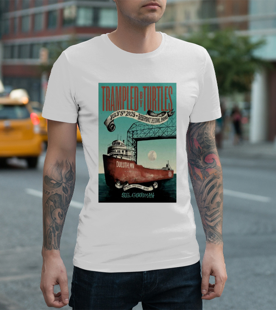 Trampled By Turtles July 5 2025 Bayfront Festival Park Duluth MN Featuring S.G. Goodman T-Shirt
