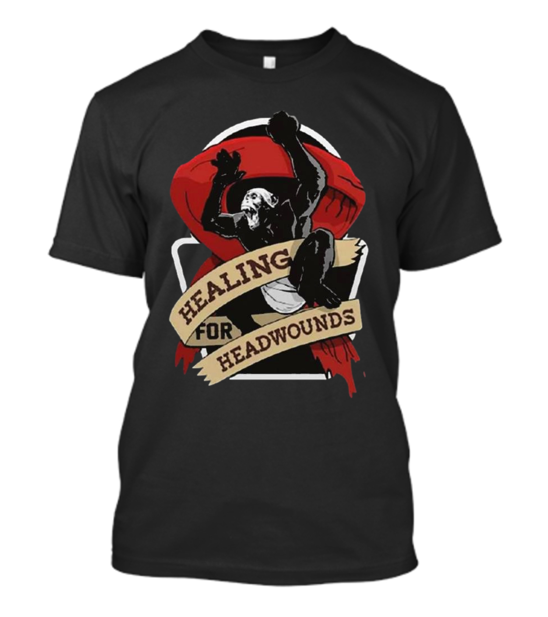 Healing For Headwounds Primate Emblem With Red Ribbon Banner T-Shirt