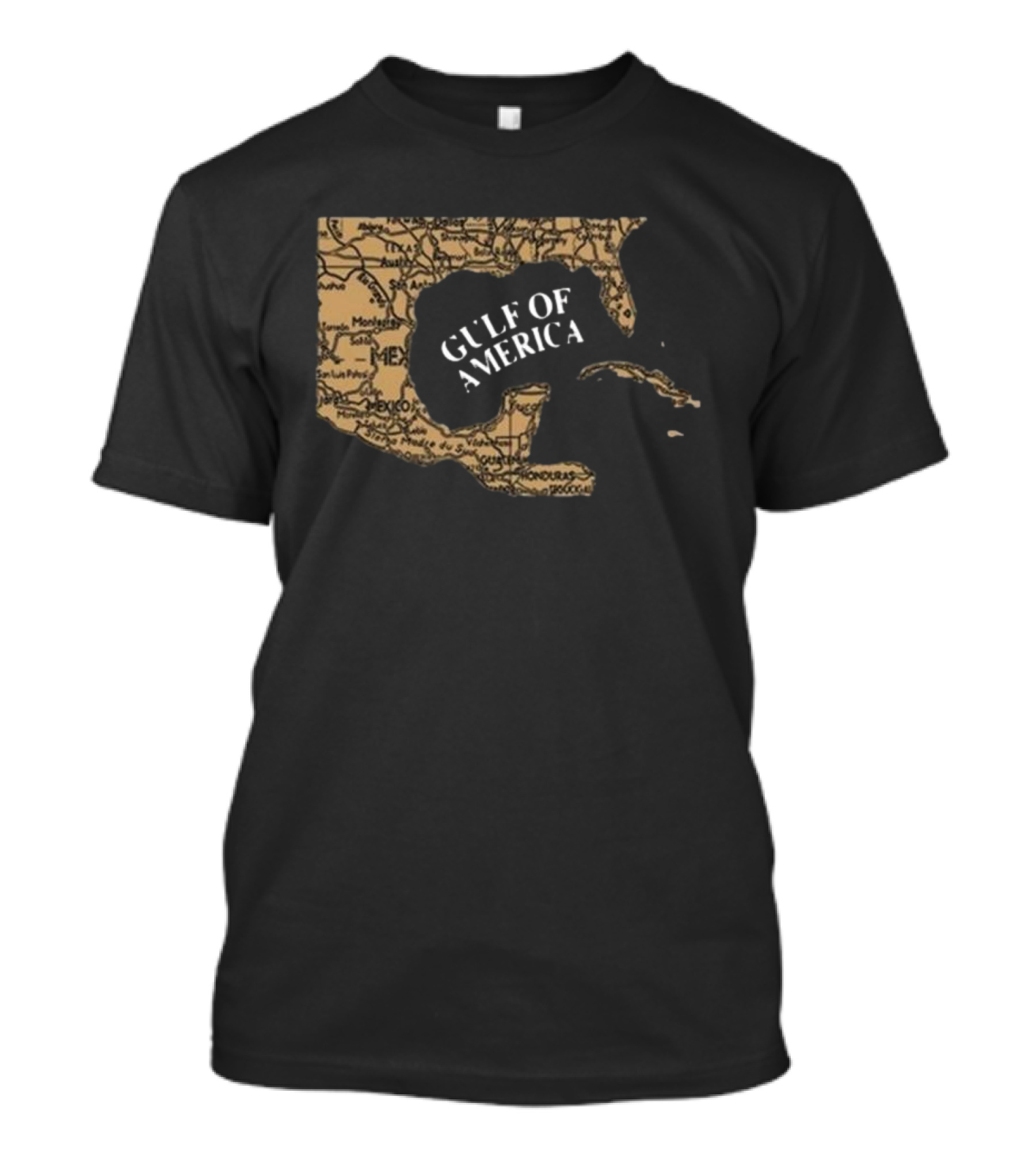 Hodgetwins Gulf Of America Vintage Map T-Shirt