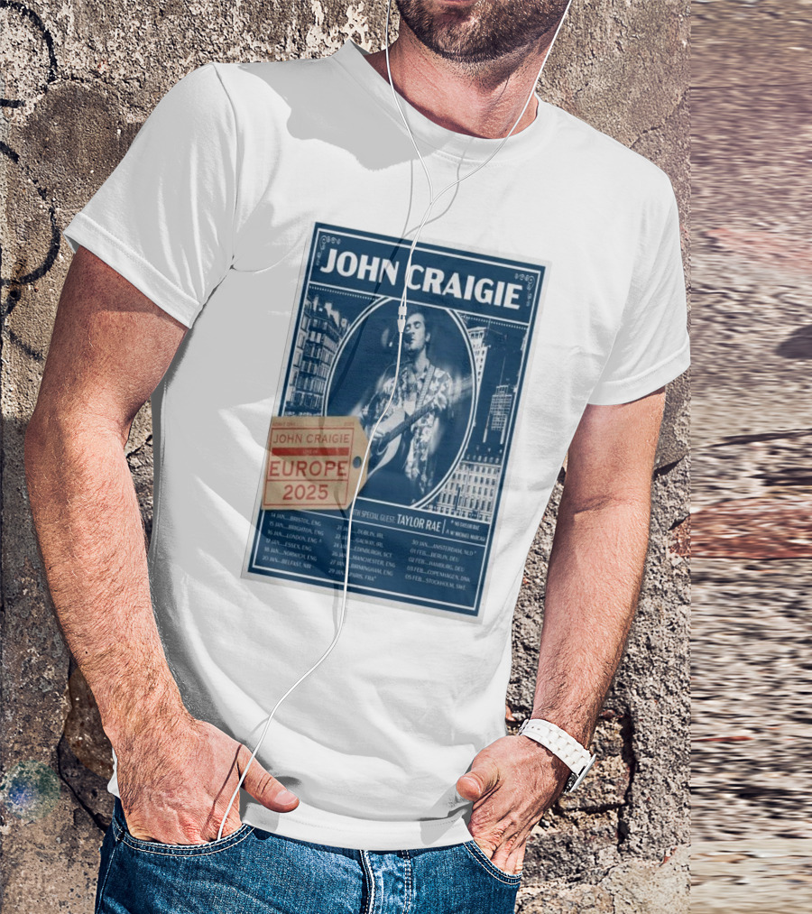 John Craigie Europe 2025 Tour With Special Guest Taylor Rae T-Shirt