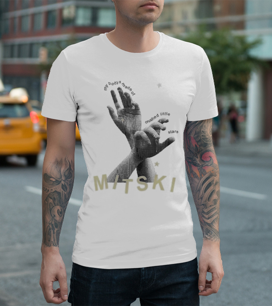 My Body's Made of Crushed Little Stars Mitski Hands and Stars T-Shirt