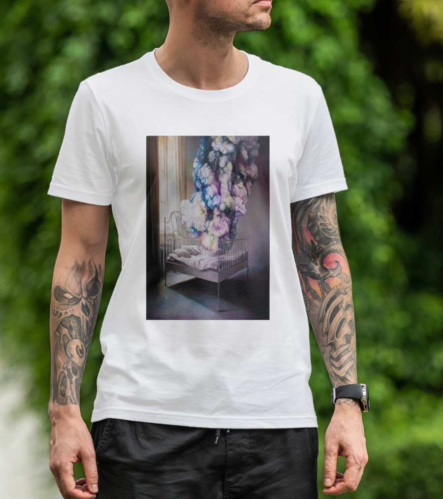 Shang Chengxiang A Start From The Mist Dreamlike Bed With Colorful Smoke Plumes In Sunlit Room T-Shirt