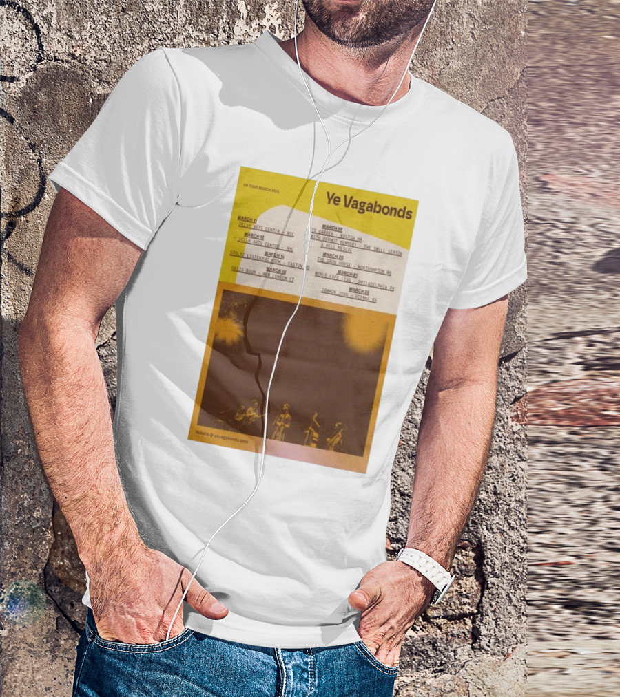 Ye Vagabonds US Tour March 2025 Irish Arts Center Boston Philadelphia Jammin Java T-Shirt