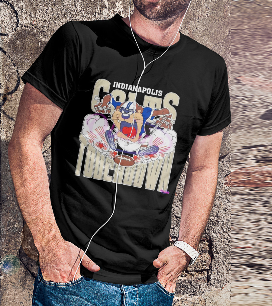 Indianapolis Colts Tasmanian Devil Touchdown NFL 2025 T-Shirt