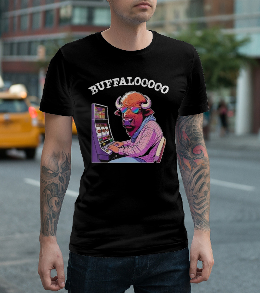 BUFFALOOOOO Lucky Buffalo Casino Slot Machine Gambling T-Shirt