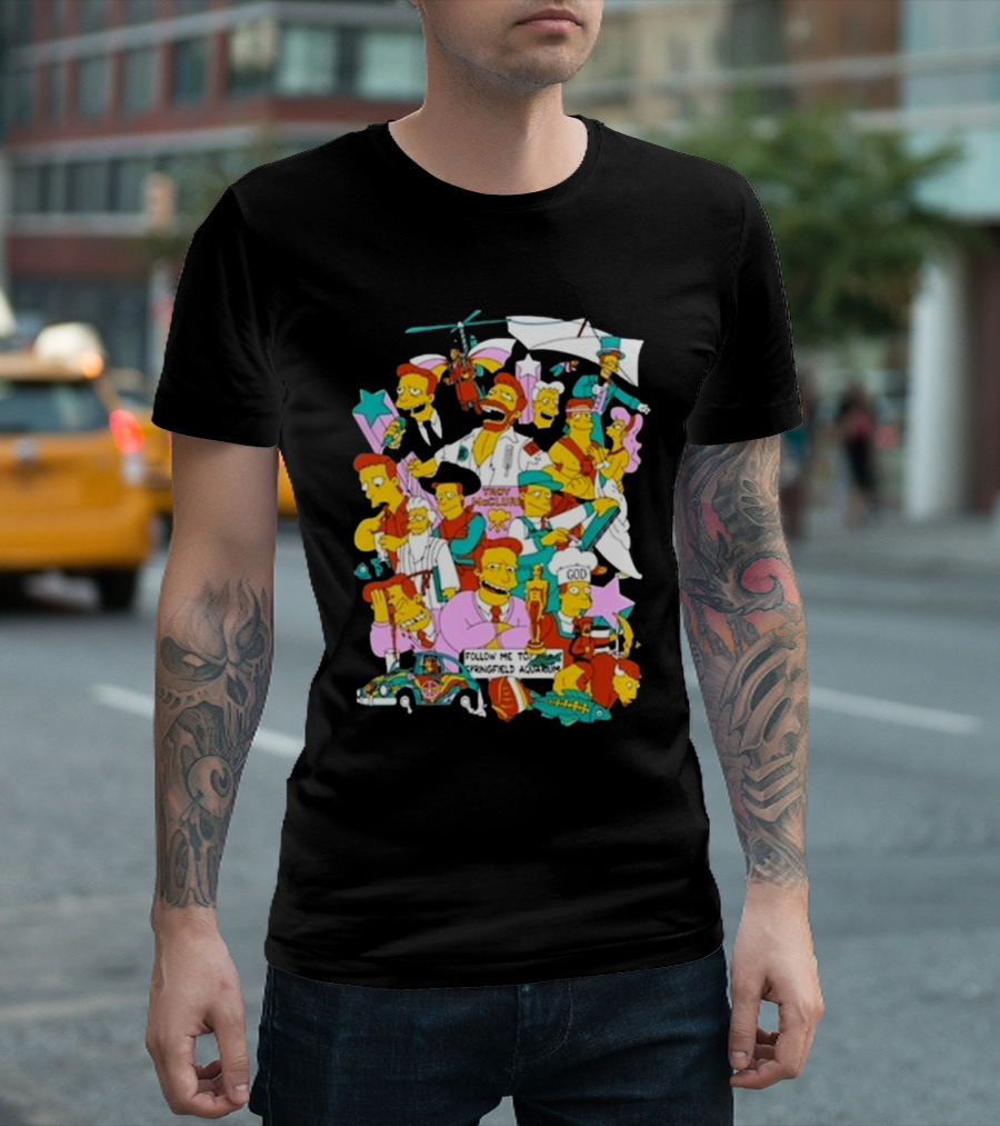 Troy McClure Springfield Aquarium Adventure Icons T-Shirt