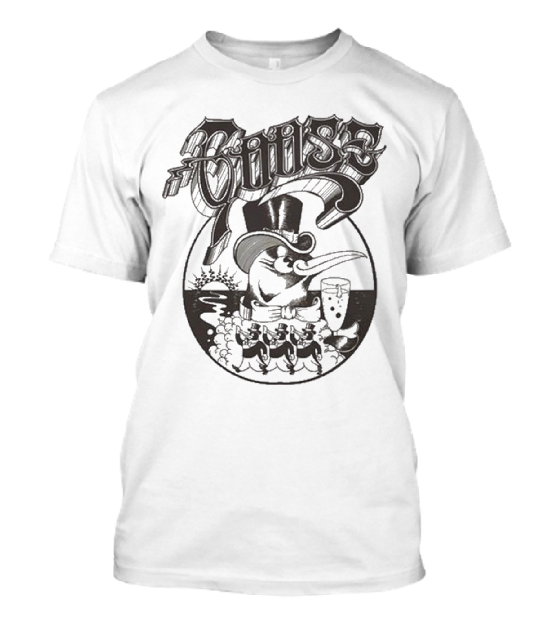 Goose Fancy Penguin NYE Event 2025 Dapper Top-Hat Celebration Scene T-Shirt