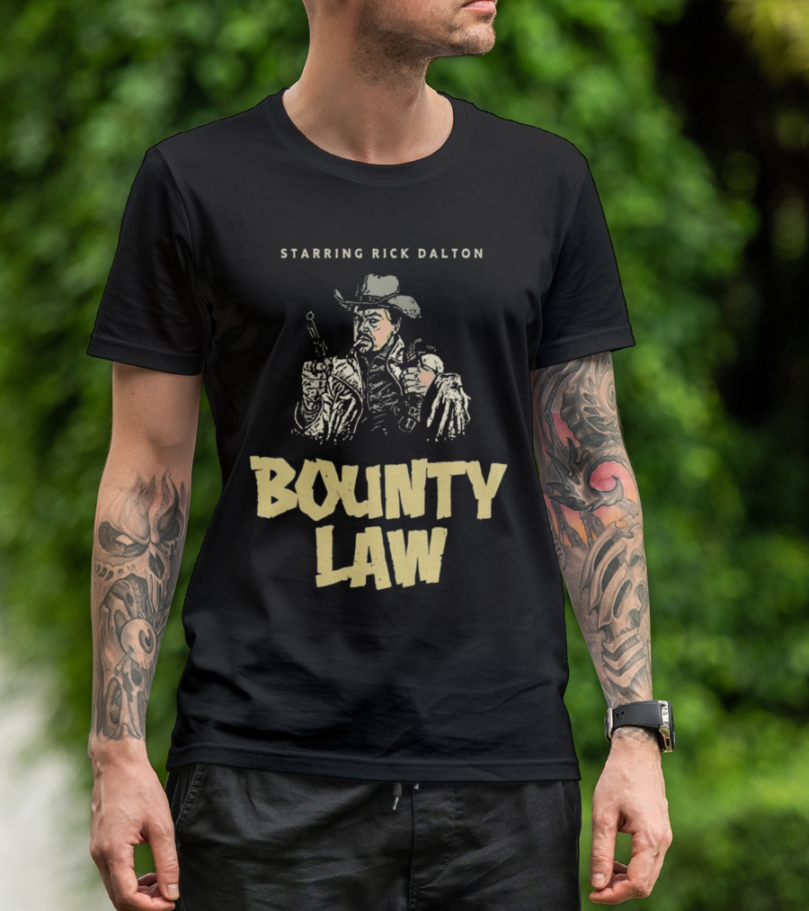 Starring Rick Dalton Bounty Law Cowboy Drawing T-Shirt