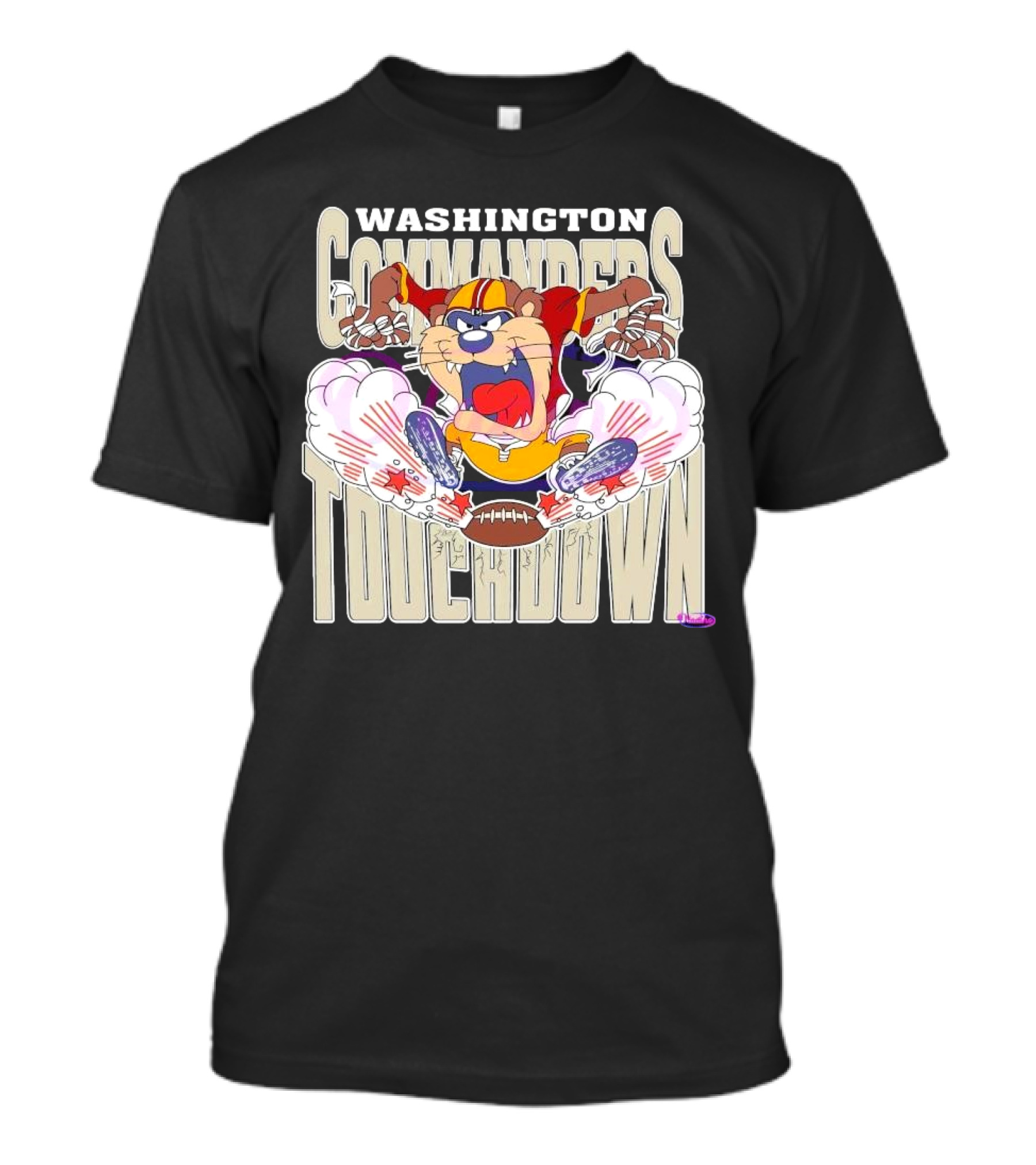 Washington Commanders Touchdown NFL Tasmanian Devil Sports Graphic 2025 T-Shirt