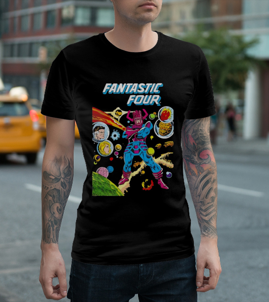 Fantastic Four Galactus Cosmic Adventure Comic T-Shirt