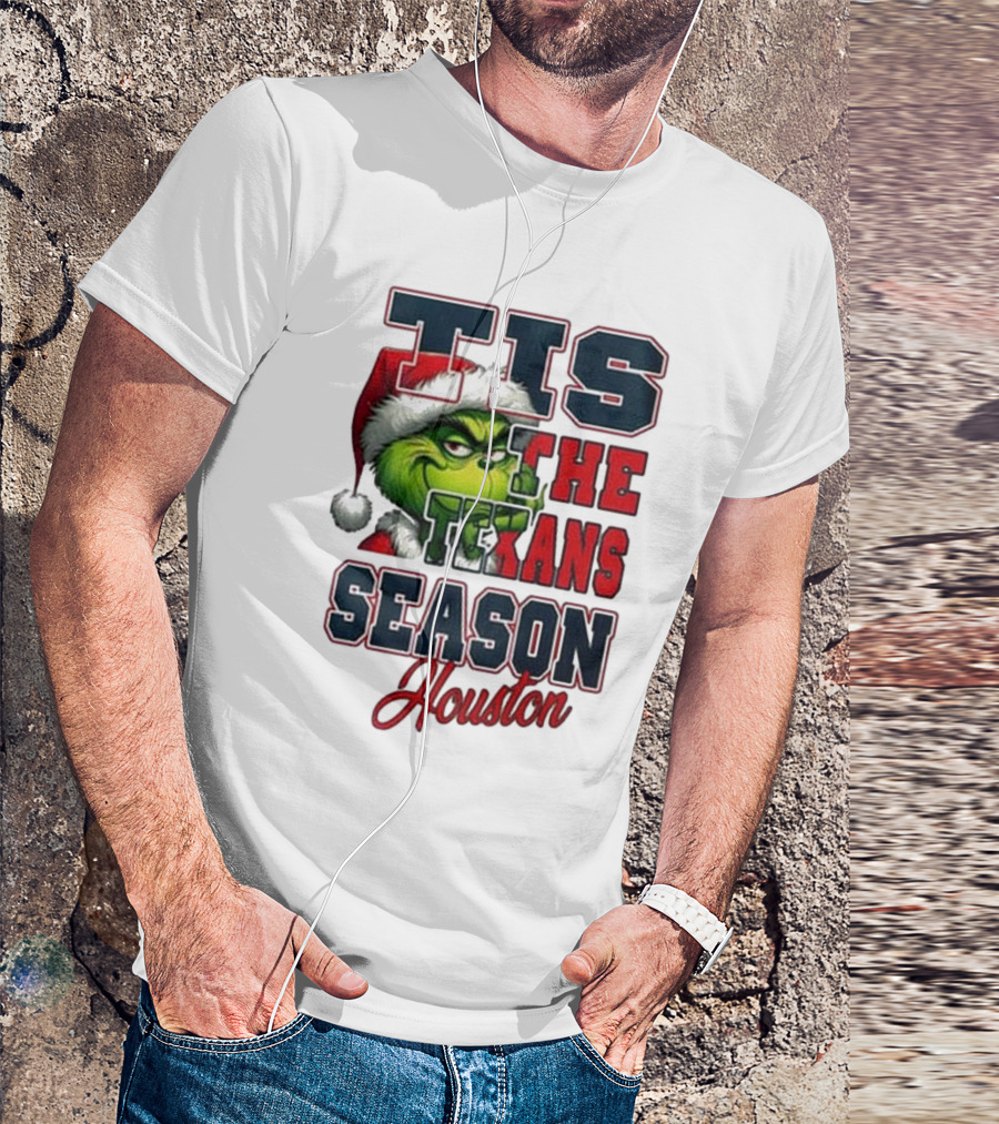 Houston Texans Merry Christmas The Grinch Tis The Texans Season T-Shirt
