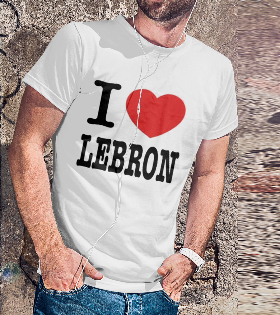 I Love LeBron Heart T-Shirt