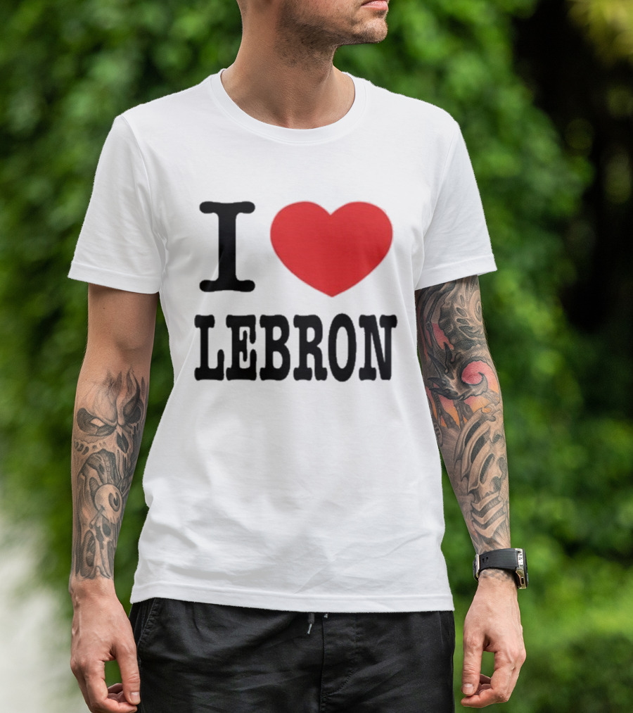 I Love LeBron Heart T-Shirt