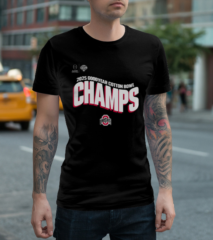 Ohio State Buckeyes 2025 Goodyear Cotton Bowl Champs College Football Playoff Semifinal T-Shirt
