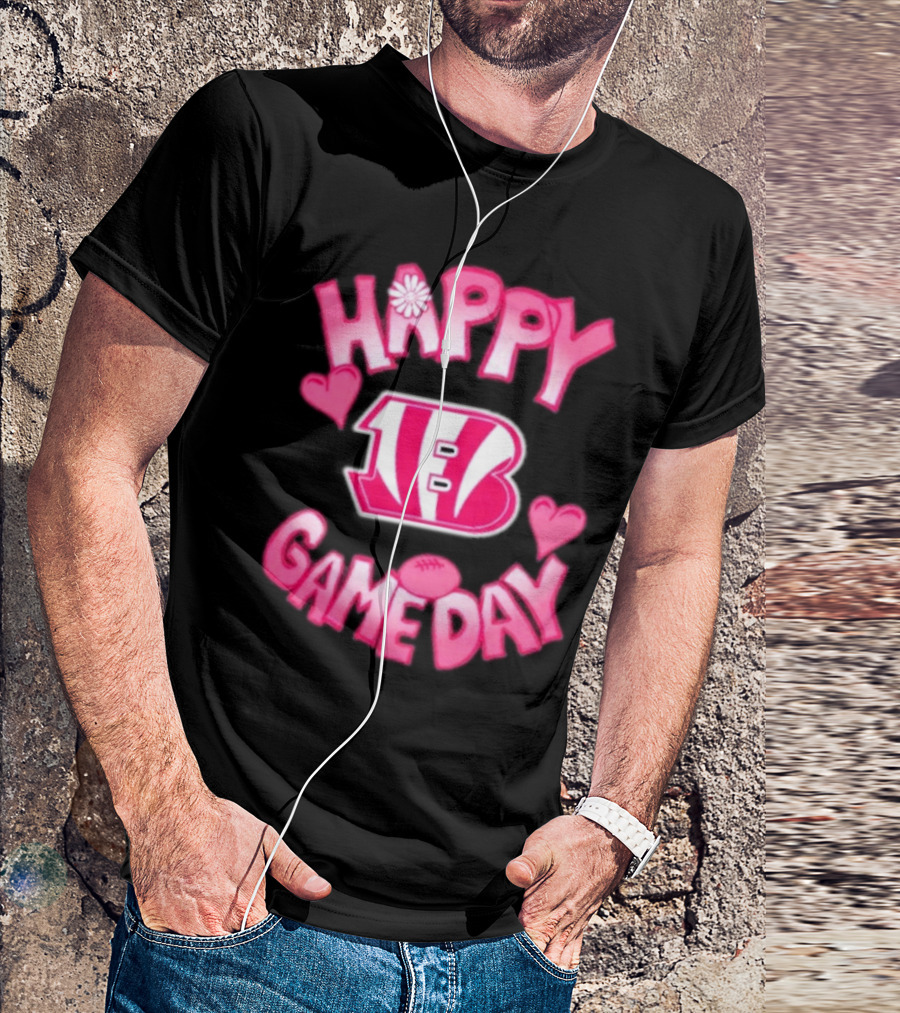 Happy Gameday Cincinnati Bengals Valentine’s Day 2025 T-Shirt