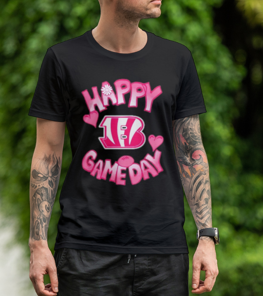 Happy Gameday Cincinnati Bengals Valentine’s Day 2025 T-Shirt