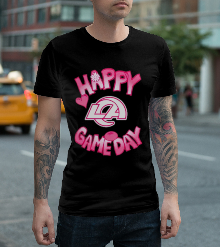 Valentine’s Day Los Angeles Rams Happy Gameday 2025 LARams Football Love T-Shirt