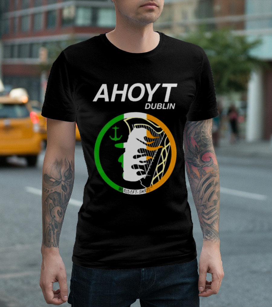 AHOYT Dublin Anchor Emblem Irish Tricolor T-Shirt