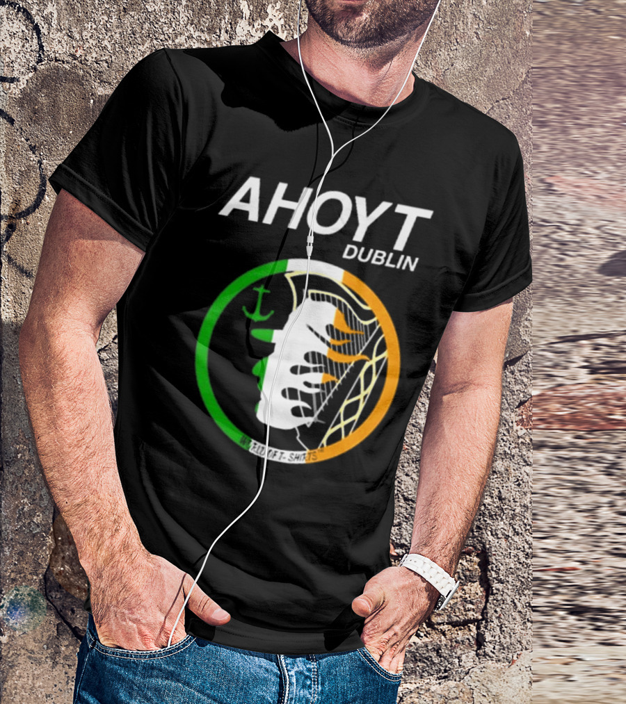 AHOYT Dublin Anchor Emblem Irish Tricolor T-Shirt