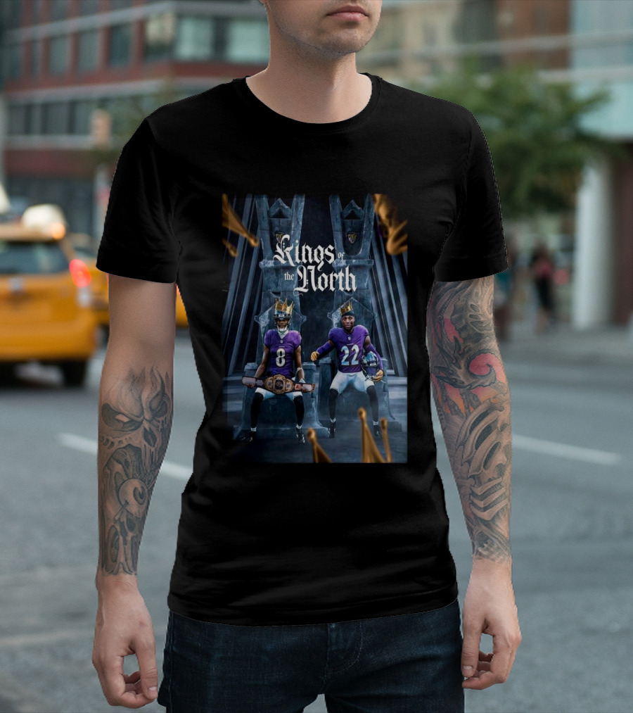 Baltimore Ravens Kings of the North 2025 AFC North Champions NFL Playoffs T-Shirt