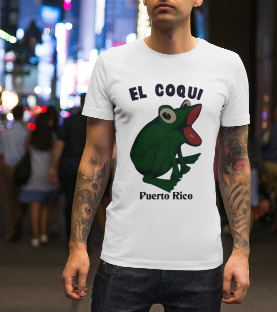 Dios Bunny El Coqui Puerto Rico Frog T-Shirt