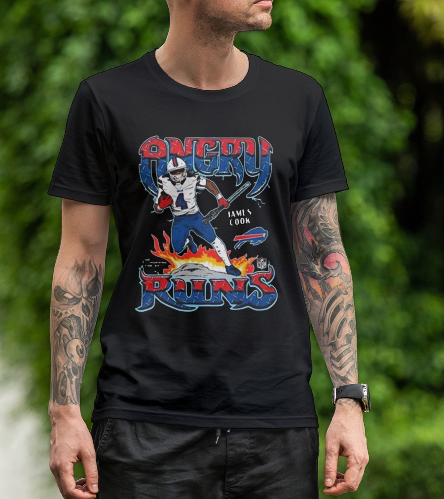 Angry Runs James Cook Buffalo Bills NFL Football T-Shirt