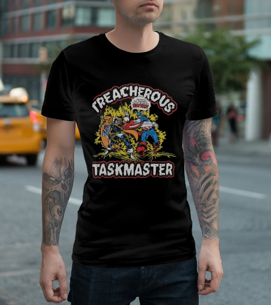 Treacherous Taskmaster Mighty Deadliest Combat Captain America T-Shirt