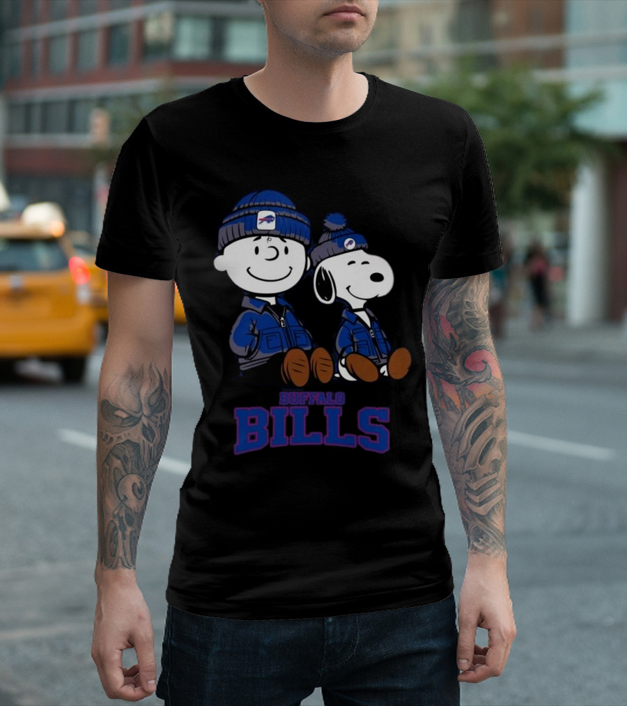 Charlie Brown Snoopy Buffalo Bills Fans 2025 T-Shirt