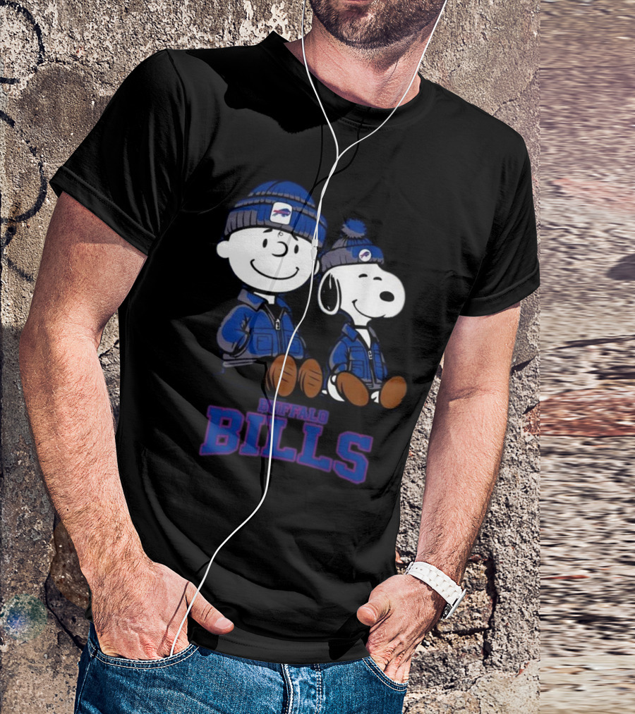 Charlie Brown Snoopy Buffalo Bills Fans 2025 T-Shirt