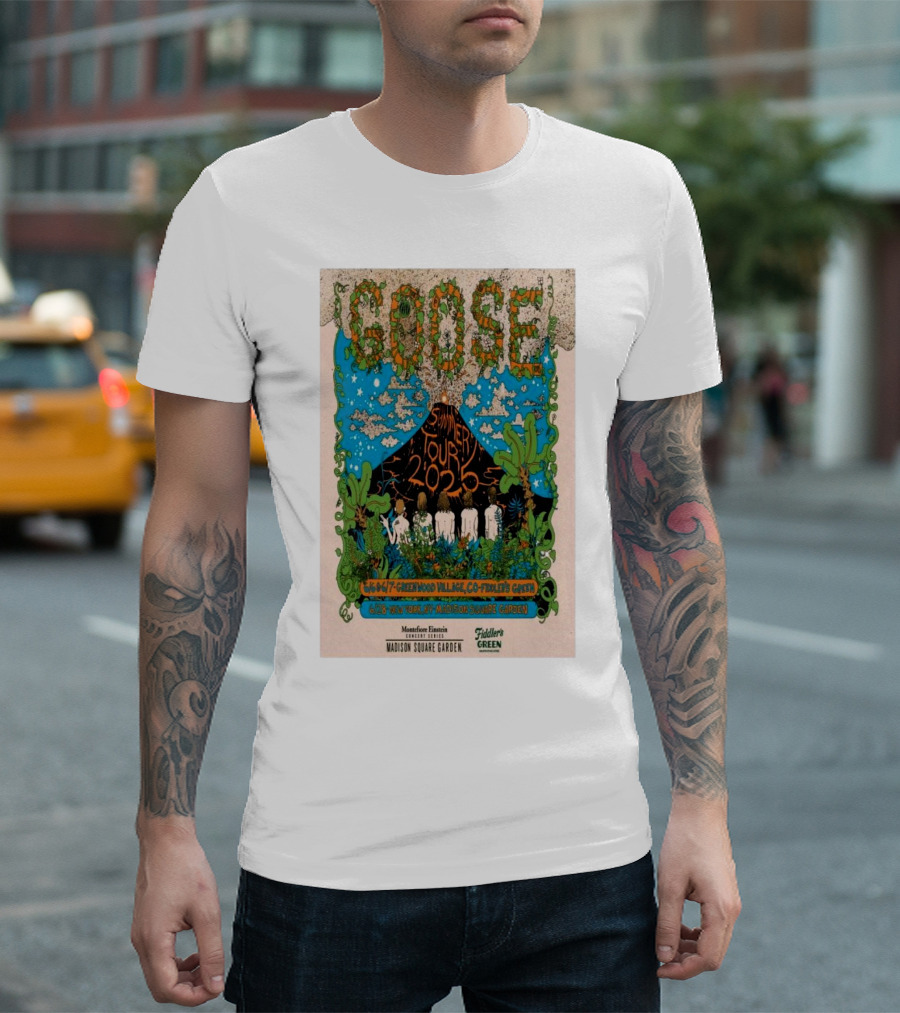 GOOSE Summer Tour 2025 Greenwood Village CO Fiddler's Green June 6th-7th Madison Square Garden Moonrise Encore T-Shirt
