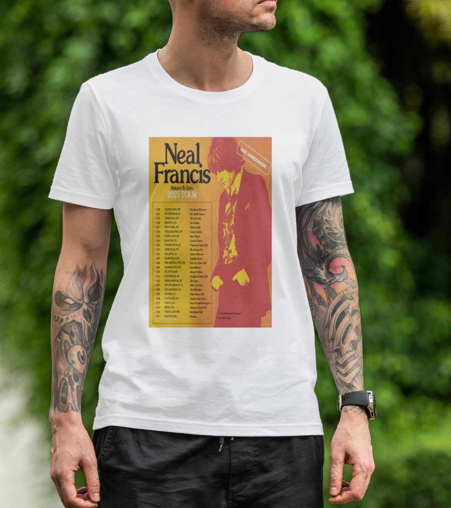 Neal Francis Return To Zero 2025 Tour Just Announced T-Shirt
