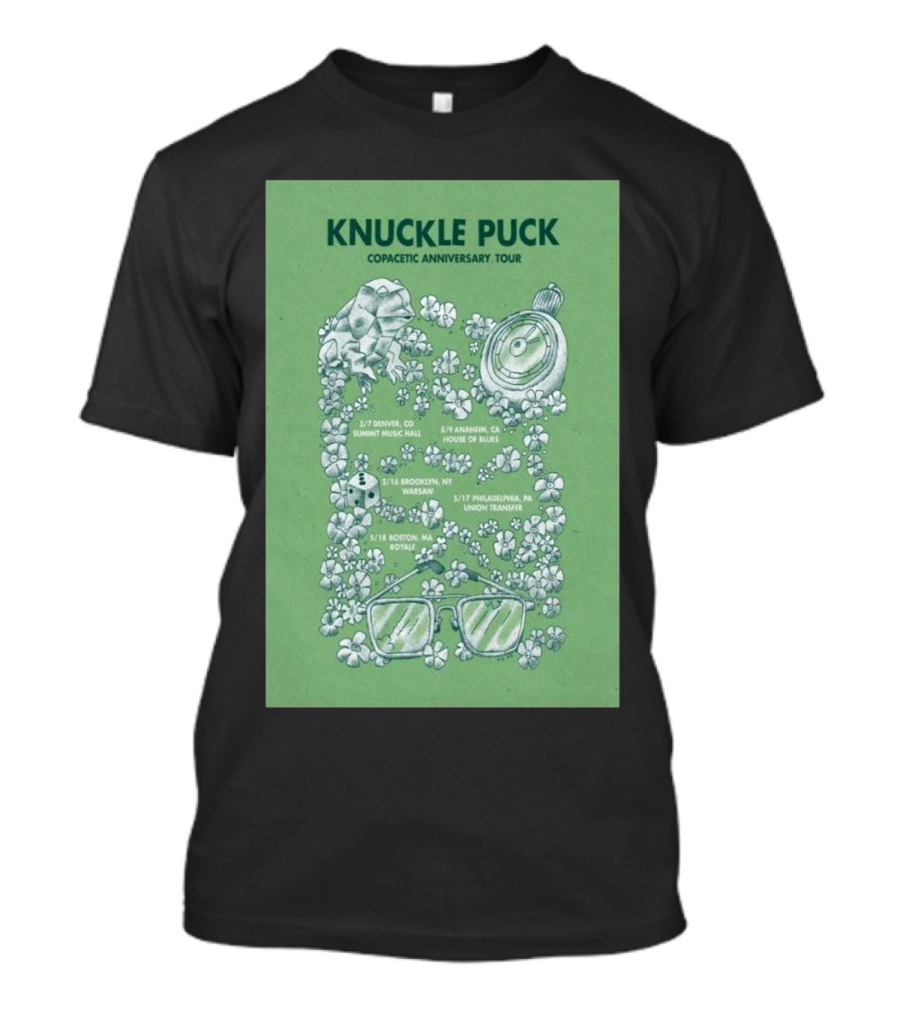 Knuckle Puck Copacetic Anniversary Tour 2025 Summit Music Hall House Of Blues Warsaw Union Transfer Royale T-Shirt