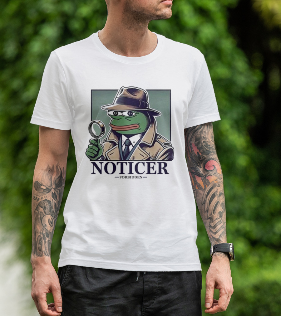 Noticer Forbidden Clothes Pepe Detective Magnifying Glass T-Shirt