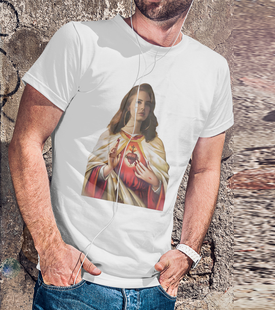 Jesus Lana Del Rey Sacred Heart Icon Image T-Shirt