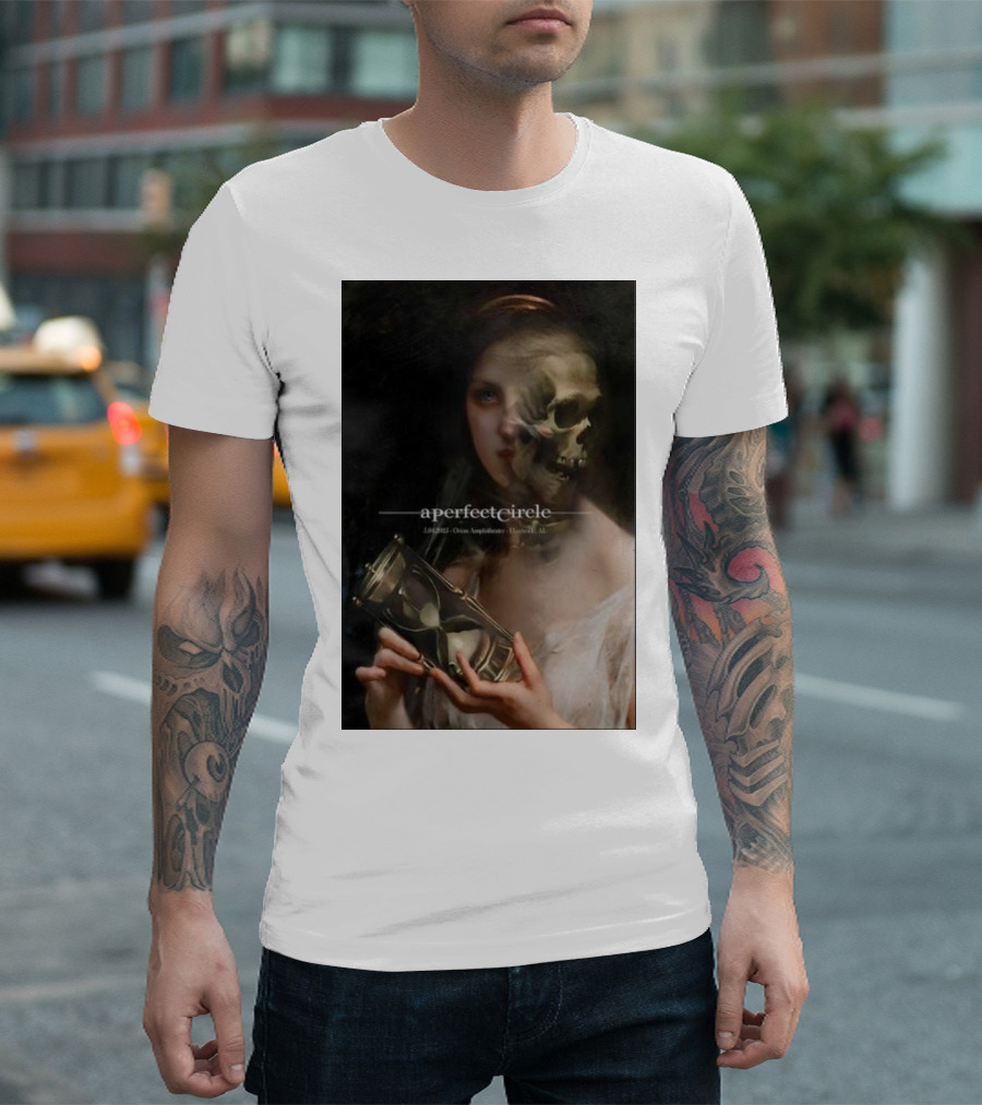 A Perfect Circle 5/4/2025 Orion Amphitheater Huntsville AL Skeleton Woman Hourglass T-Shirt