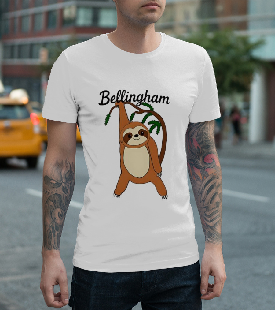 Bellingham Sloth Hanging From Tree Branch T-Shirt