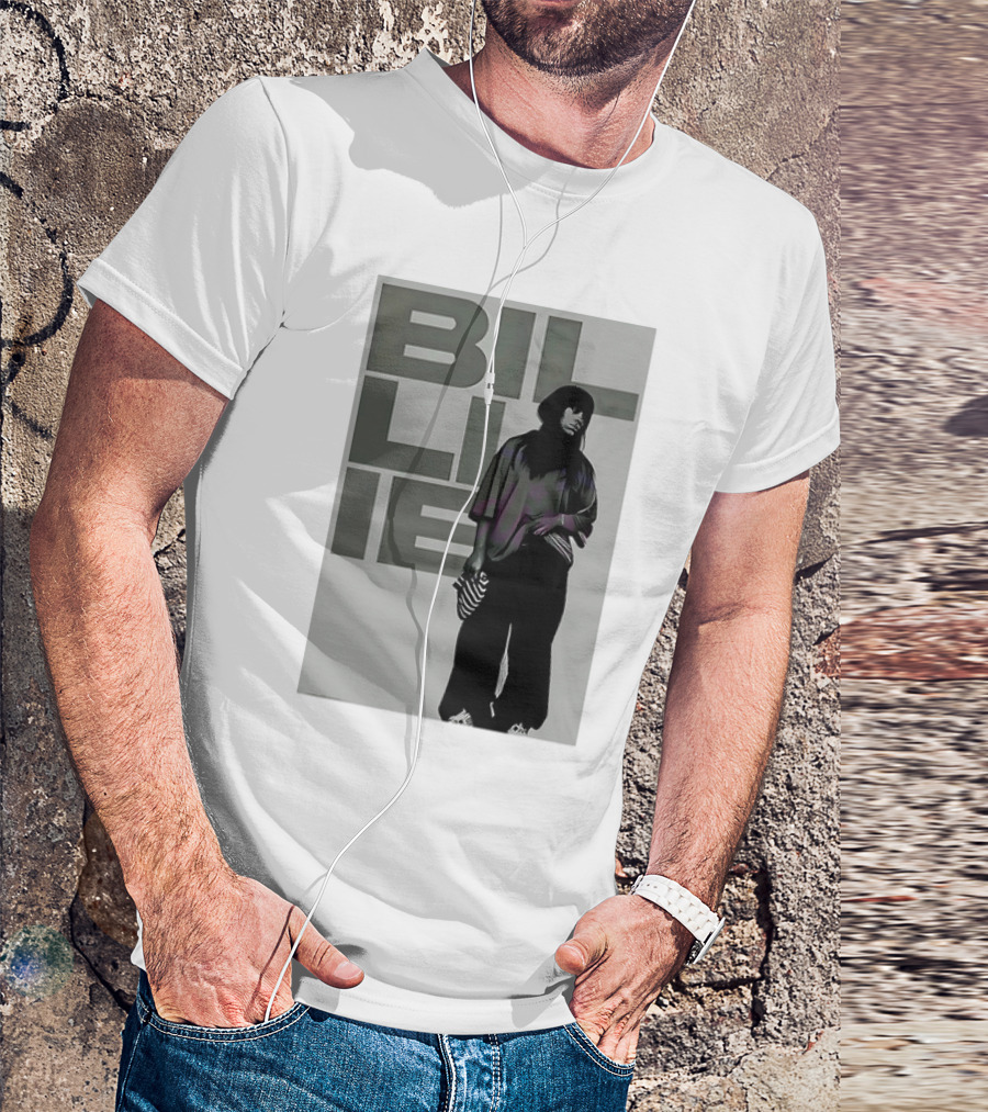Billie Eilish Striped Bag Monochrome Fashion T-Shirt
