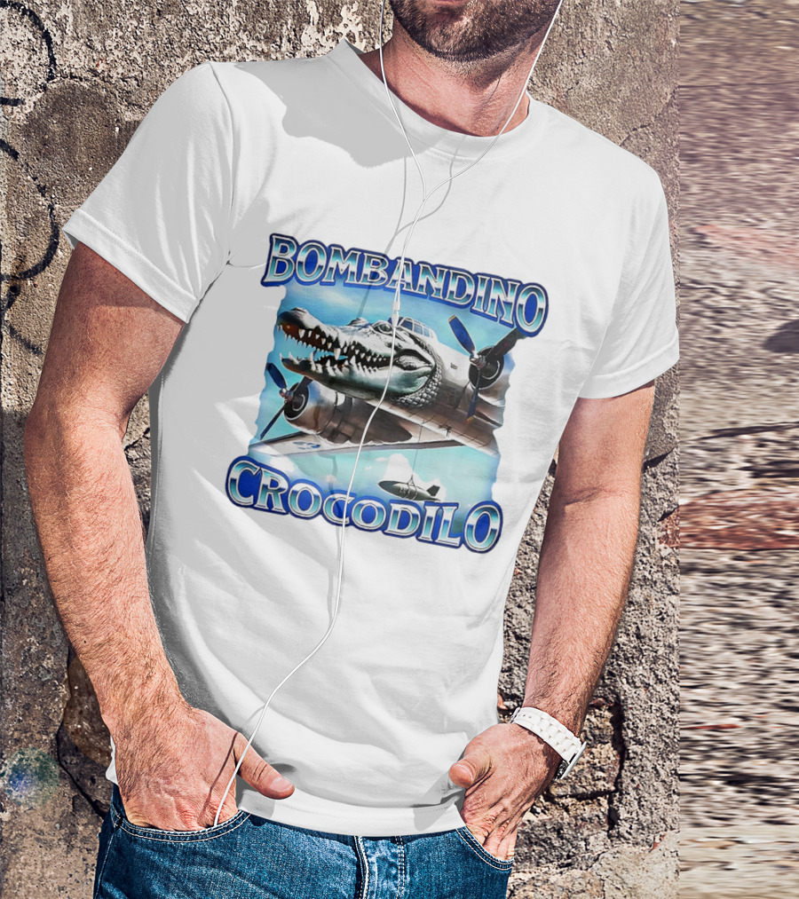 Bombandino Crocodilo Airplane Crocodile Head Artwork T-Shirt