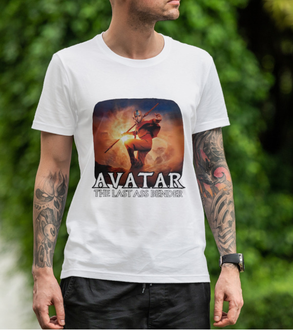 Avatar The Last Ass Bender Aang Parody With Red Outfit And Staff T-Shirt