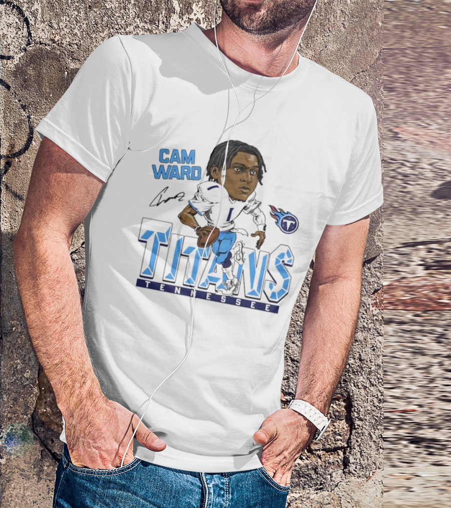 Cam Ward Signature Tennessee Titans Caricature T-Shirt