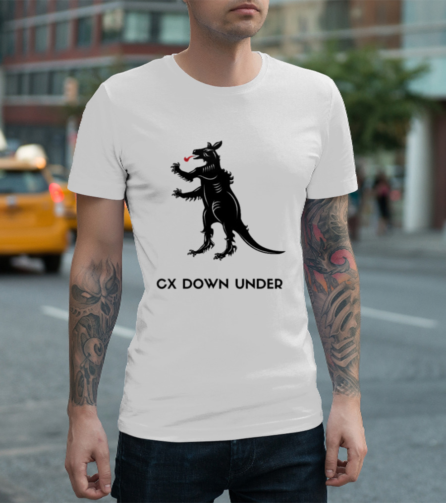 CX Down Under Bicycle Rider Kangaroo Of Flanders T-Shirt